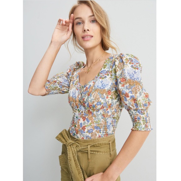Anthropologie Tops - Anthropologie Floral Top Size Medium